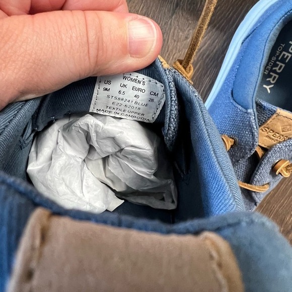 🆕 Women’s Sperry’s Blue Captain's Hemp Moccasins Boat Shoe SZ 9 - Picture 7 of 7